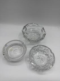 Three Assorted Glass Bowls