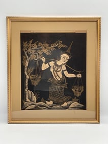 Vintage Thai Painting on Silk