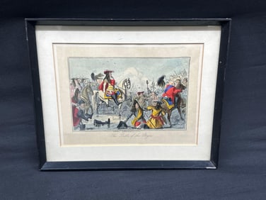 " The Battle of the Boyne" by John Leech (England, 1817-1864) Etching