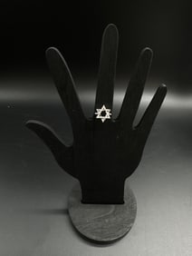 18kt and diamond Jewish Star Ring