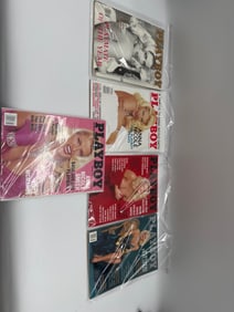 RARE Complete Set Five Playboy Magazines Featuring Anna Nicole Smith