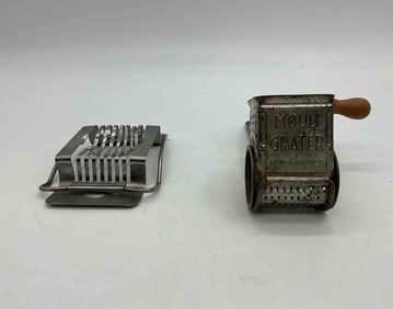 Vintage Metal Grater and Slicer Kitchen Tools