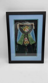 Framed antique beaded purse