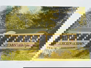 John Baeder Chicken Chops H/S Numbered Photorealist ART