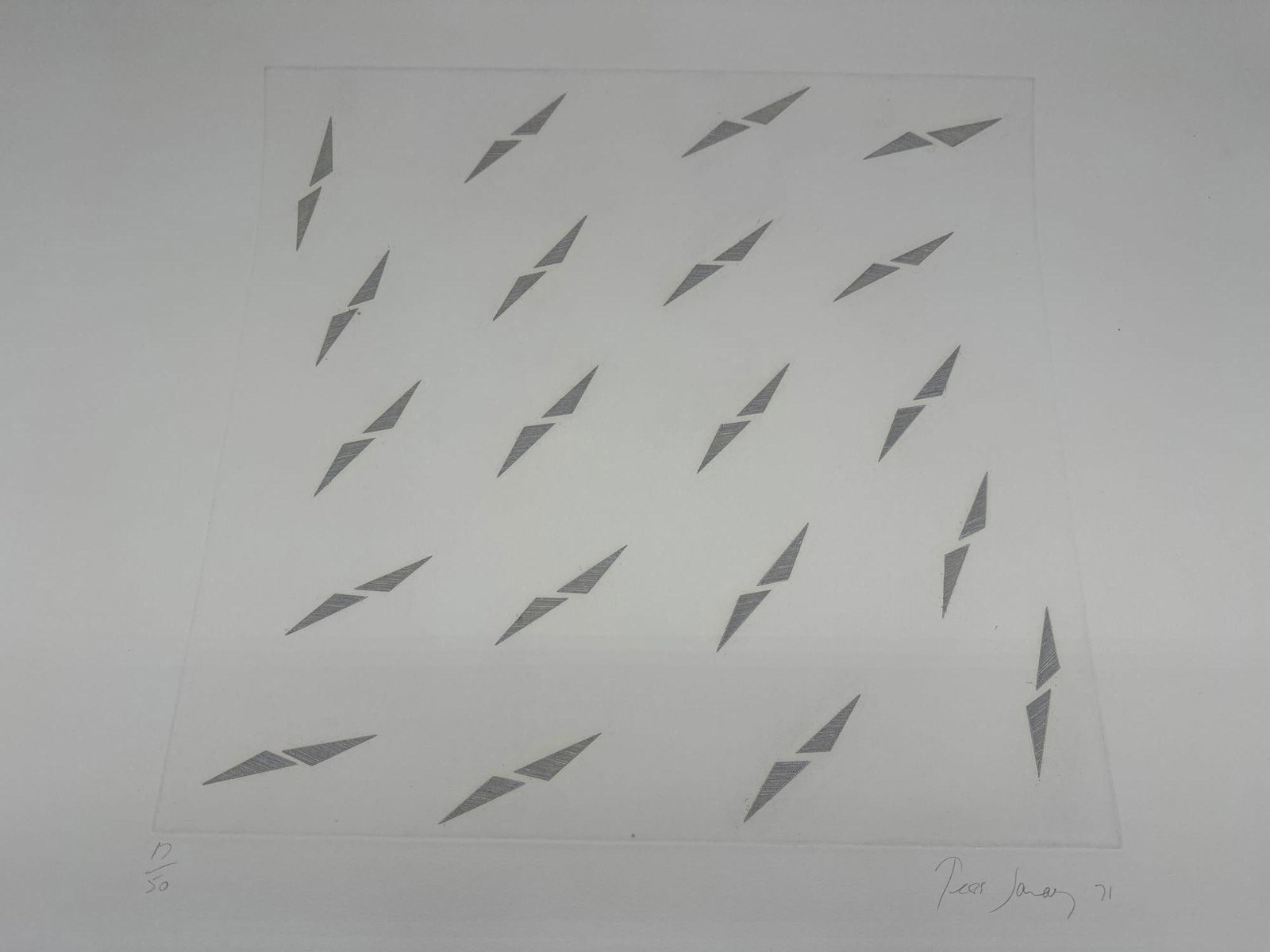 Tess Mistral Jaray Encounter H/S Numbered Etching Abstract Art (1 of 4)