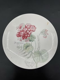 Lenox Artist Sketchbook Series Plate – "Geranium"