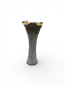 Art Nouveau–Style Metal Vase with Gilt Interior