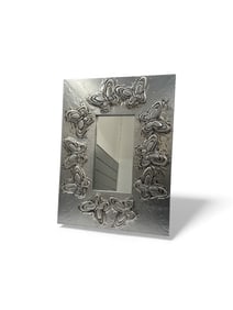 Ricardo Da Re Embossed Butterfly Metal Mirror