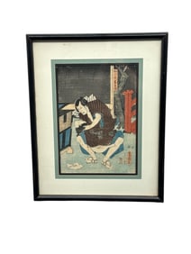 Utagawa Toyokuni (1769-1825) Japanese Color Woodblock Print