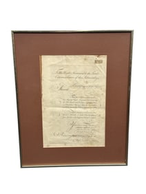 Framed 1759 Ship Document