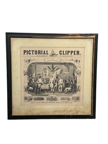 Rare 1860-61 "Pictorial Clipper" Supplement: "Heroes of the Ring" Bare-Knuckle Boxing Print