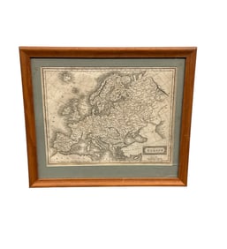 Antique Engraved Map of Europe, c. 1816-1817, by Sidney Hall/Aaron Arrowsmith