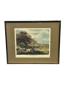 "Autumn" Hand-Coloured Aquatint Engraving by C.D. Wolstenholme after John Dearman, c. 1843