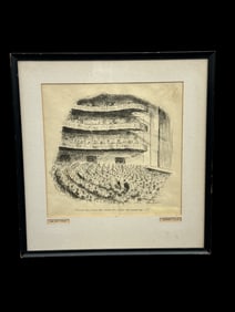 Hirschfeld Drawing, "The New Street" Theater Scene