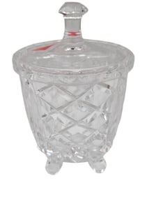 Vintage Cut Glass Lidded Candy Dish