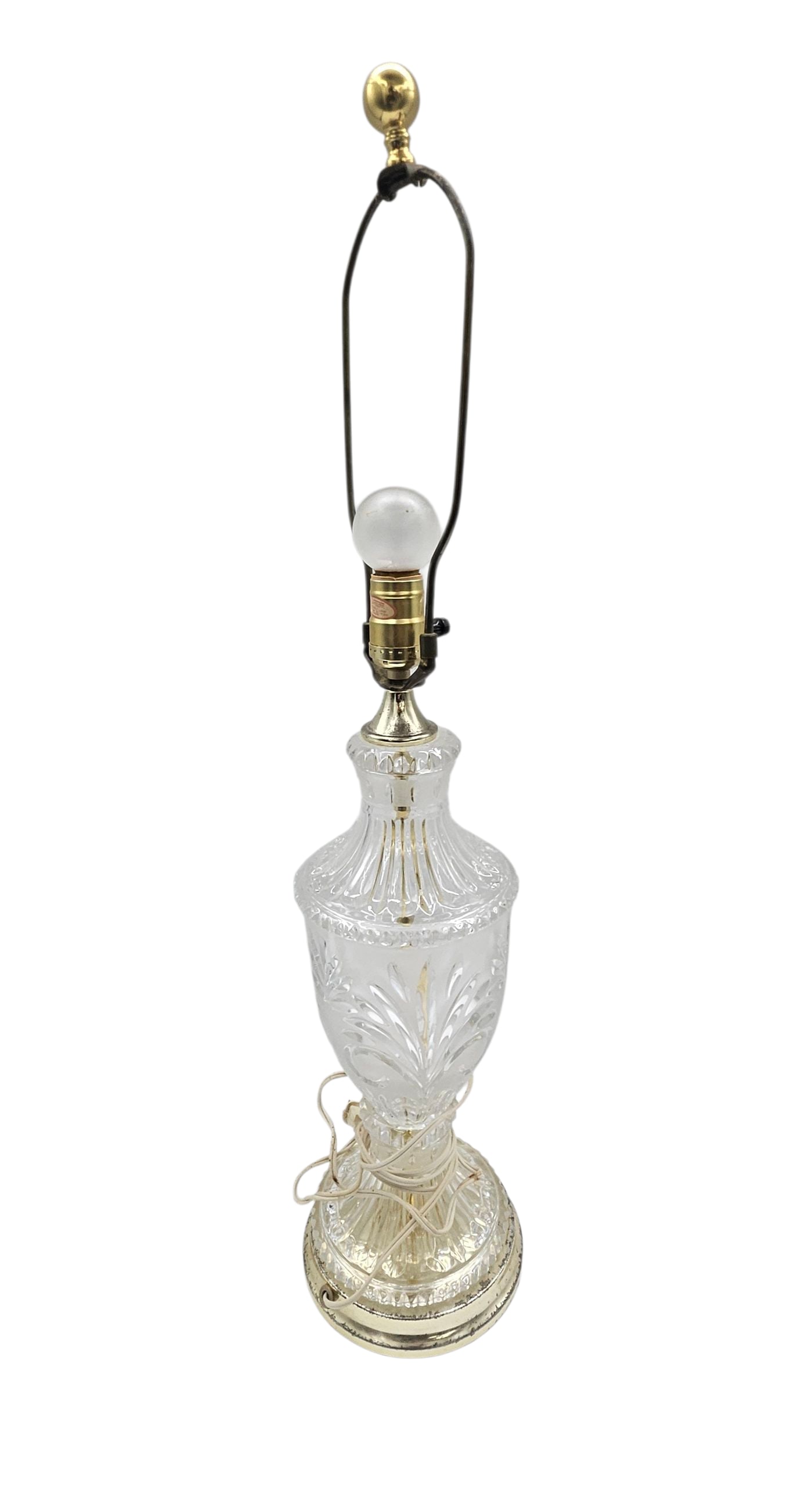 Vintage Cut Crystal and Brass Table Lamp (1 of 1)