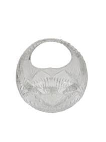Cut Crystal Basket Vase