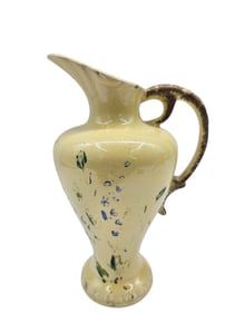 Vintage Hand-Painted Ceramic Ewer Pitcher