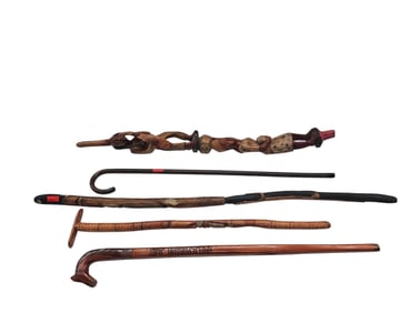 Carved Walking Stick Collection