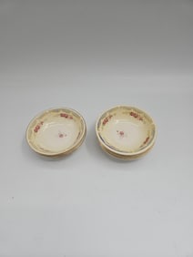 Set of 2 Eggshell Nautilus Bowls by Homer Laughlin