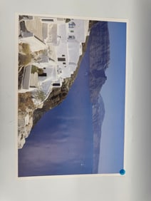Santorini Coastal View Print