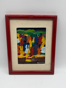 Bruce L. B. Bain Painting, Haitian Scene