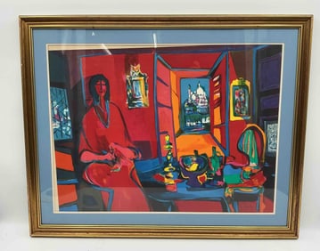 "L'Interieur Venitien" by Marcel Mouly (France, 1918-2008) Lithograph