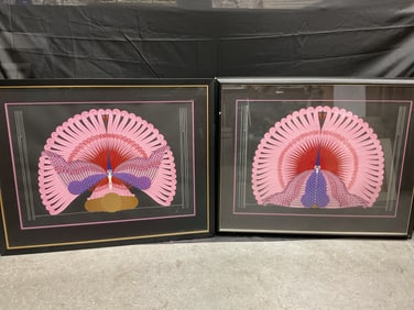 Pair of Erté  Phoenix Serigraphs