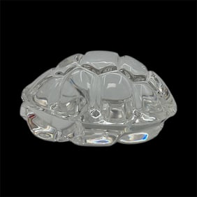 Steuben Crystal Turtle Paperweight / Hand Cooler