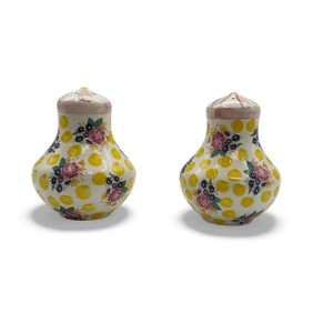 MacKenzie-Childs King Ferry or Buttercup pattern salt & pepper shakers