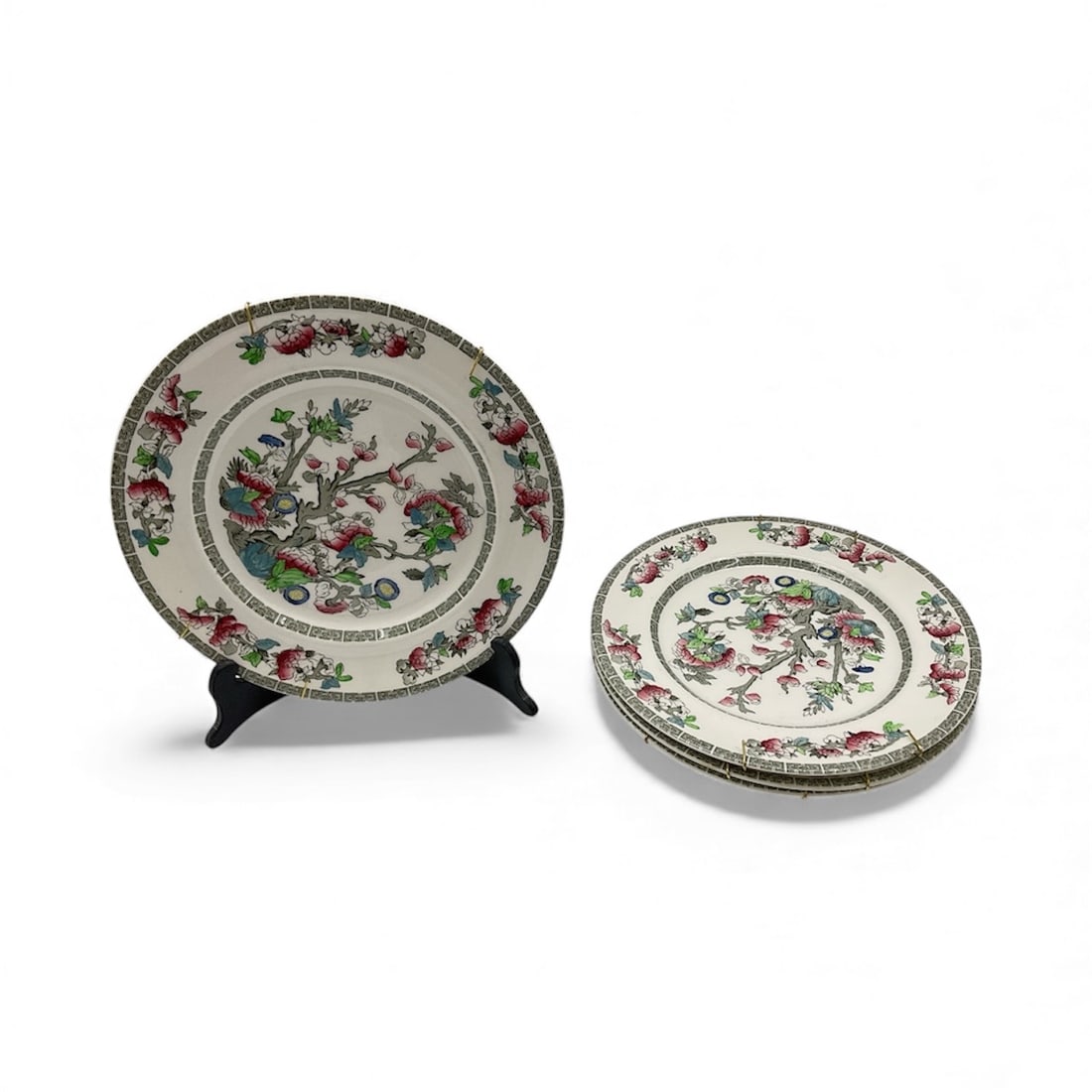 Johnson Bros England Indian Tree Dinner Plates Set of 4 (1 of 3)