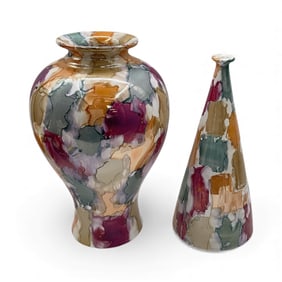 Abstract Glaze Studio Pottery -   Nazareno Picchiotti  - Italian