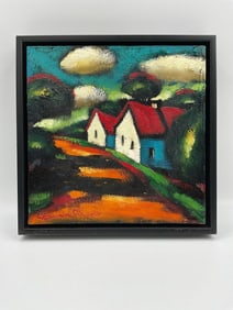 "Winter Village" by Sergey Cherep (Russian, b.1969) w/ COA