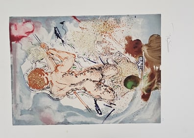 "Sinbad le Marin (Sinbad the Sailor)" by Salvador Dalí (Spain, 1904-1989) Color lithograph