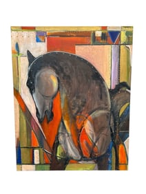 Simon (2017) Abstract Horse Oil Painting on Canvas, Signed & Dated