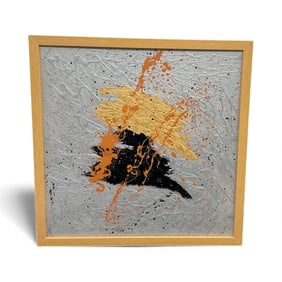 Miguel Angel-Jimenez – Gray and Gold Abstract