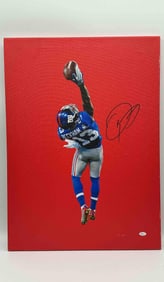 Odell Beckham Jr. One-Handed Catch Autographed Canvas