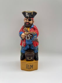 Vintage “Rum Pirate?? Character Decanter, Hand-Painted Ceramic, c.1960s