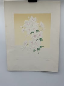 Floral Print - Serigraph, 203/500 - Artist Unknown