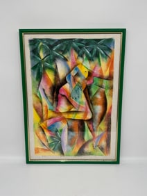Abstract Figural Nude Composition by Carlos Reyes-Perez (Cuban)
