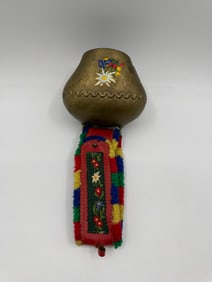 Swiss Cow Bell with Embroidered Strap