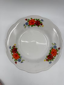 Set of Six Lucky Fine China Floral Plates