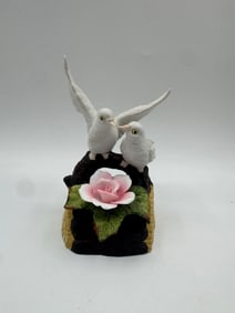 Dove Figurine Music Box with Rose
