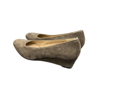 Salvatore Ferragamo Suede Wedge Pumps with Original Box