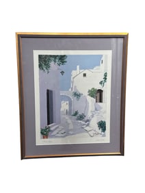 Giorgio Zuppini Signed Italian Street Scene Painting – Venice, Italy – Framed