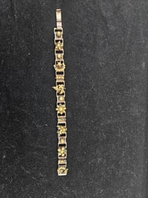 Vintage Floral and Faux  Pearl Bracelet