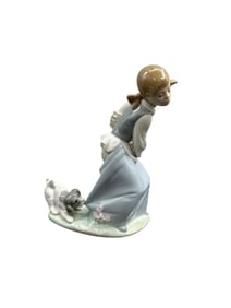 Lladro Porcelain Girl with Puppy Figurine – Hand-Painted Spanish Collectible