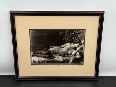 Vintage Parisian Nude Photogravure, Circa 1880