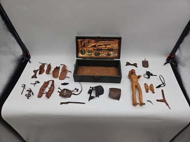 Native American Figure with Accessories and Trunk