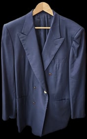 Brioni Roma Double-Breasted Navy Blazer – Size 52